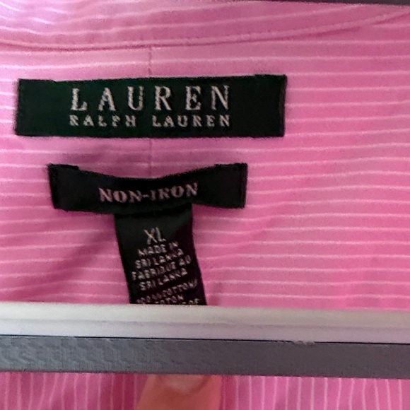 Ralph Lauren Pink Striped Shirt Women’s XL - Picture 2 of 2